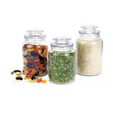 Conjunto 3 Potes Para Mantimentos de Vidro Hermético Casambiente