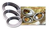 Conjunto 3 Travessas Real Servir Arroz Salada Carnes 22 / 27 / 32 Cm - 14036 - Golden inox
