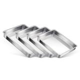 Conjunto 4 Assadeiras Retangulares - Aluminio nacional
