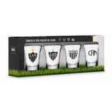 Conjunto 4 Copos Dose Atlético Mineiro Galo Evolução dos Escudos Brasfoot