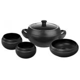 Conjunto 4 Pcs - Preto - Ceraflame - Tommy Design