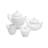 Conjunto 4 Peças De Porcelana Para Chá E Café Alto Relevo Wolff