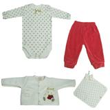 Conjunto 4 peças Ursinha - Bicho molhado