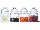Conjunto 4 Potes em Vidro Para Mantimentos 300ml Casambiente