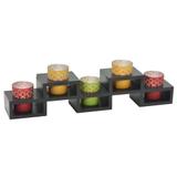 Conjunto 5 Casticais 11cm Zen Com Luz de Led e Suporte - Concepts life