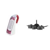 Conjunto 5 Panelas Avulsas e Ralador 3 Lâminas MadeiraMadeira Branco/Preto - Brinox