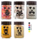 Conjunto 5 Potes Vidro 500ml (Ovelhinha/Corujinha/Galinha/Porquinho/Vaquinha) - Fazendinha - Vetrolar