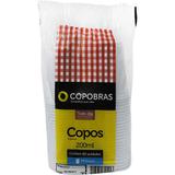 Conjunto 50 Copos Descartáveis 200ml Copobras Branco
