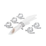 Conjunto 6 Anéis De Prata Espiral Para Guardanapos Wolff