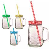 Conjunto 6 Canecas C/Tampa + Canudo Rack Para Transporte - Members mark