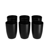 Conjunto 6 Copos 275 ml Cozy Preto - Coza - Brinox