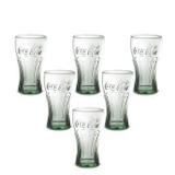 Conjunto 6 Copos Coca Cola Verde em Vidro