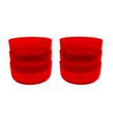 Conjunto 6 Cremeiras Cozy 300 ml Vermelho Transparente Coza - Brinox