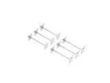 Conjunto 6 descansos para talher de zamac prateado butterfly borboleta - Lyor
