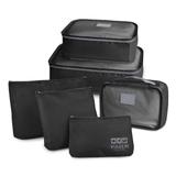 Conjunto 6 organizadores de malas Jacki Design Preto