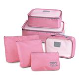 Conjunto 6 organizadores de malas Jacki Design Rosa
