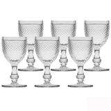 Conjunto 6 Pc Taca Para Agua De Vidro Bon Gourmet Bico De Jaca Transparente 255ml