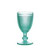 Conjunto 6 Peças Taça para Vinho de Vidro Bico de Jaca Turquesa 235ml Rojemac