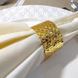 Conjunto 6 Porta Guardanapos Dourado Trançado - Bekasa