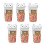 Conjunto 6 Pote Hermético 550ml Pequeno Açúcar Café Grãos Farinha - Ck