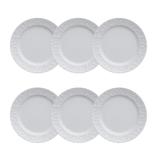 Conjunto 6 Pratos De Sobremesa 20.5 X 2 Cm Branco Tassel Germer