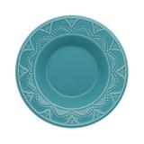 Conjunto 6 pratos fundos 23cm serena turquesa - oxford daily