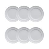 Conjunto 6 Pratos Sobremesa 21 X 2 Cm Cottage Branco Germer