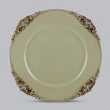 Conjunto 6 Sousplat de Plástico Creme e Marrom 35cm Diâmetro Provençal - Rojemac