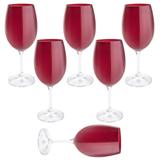 Conjunto 6 Taças p/água/vinho cristal ecológico Klara/sylvia rubi 450ml Lyor