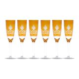 Conjunto 6 taças p/ champagne Tropicalis âmbar 150ml - Lyor