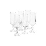 Conjunto 6 Taças para Champagne de Vidro com Titânio Klaudie 180ml Rojemac Transparente