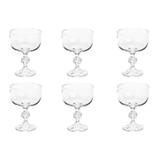 Conjunto 6 Taças para Sobremesa de Vidro com Titânio Klaudie 200ml Rojemac Transparente
