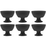 Conjunto 6 Taças Para Sobremesa Luna 300ml Jogo De Sobremesa Preta - Zanline