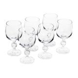 Conjunto 6 Taças para Vinho Branco de Vidro com Titânio Klaudie 190ml Rojemac Transparente