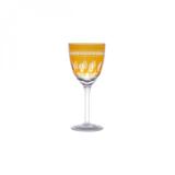 Conjunto 6 Taças para Vinho de Vidro Lapidadas Luna 350ml Lyor Âmbar