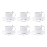 Conjunto 6 Xícaras 200ml Para Café Porcelana Com Pires Birds Wolff