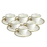 Conjunto 6 Xícaras 200ml Para Café Porcelana Egg Wolff