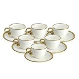 Conjunto 6 Xícaras 90ml Para Café Porcelana Egg Wolff