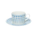 Conjunto 6 Xícaras c/ Pires Blue Dots 200ml - Rojemac