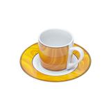 Conjunto 6 xícaras de café e pires de porcelana Silva 90ml - Bon gourmet