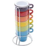 Conjunto 6 Xícaras de Café Porcelana com Suporte 60 ml - Dfs-ro