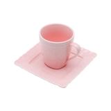 Conjunto 6 Xícaras para Chá de Porcelana Heart Rosa 200ml Lyor