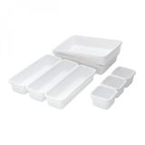 Conjunto 8 Organizadores de Plástico para Banheiro Lyor Branco