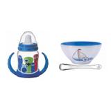 Conjunto Aparelho de Jantar Infantil e Copo Tramontina 424625 Azul