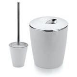 Conjunto Banheiro Higiene Lixeira + Porta Escova Sanitária - Ou