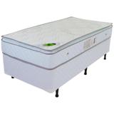 Conjunto Base Box + Colchão Solteiro Montreal Mola Bonnel - Luckspuma