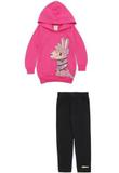 Conjunto Bebê Menina Blusão e Legging Cinza - Molekada