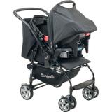 Conjunto Burigotto: Carrinho de Bebê Rio K + Bebê Conforto Touring Evolution SE - Geo Preto