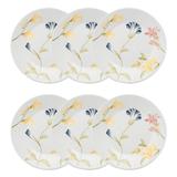 Conjunto c/6 pratos rasos 26cm - actual may - oxford biona - Oxford daily