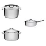 Conjunto Caçarola 1,8L, Espagueteira e Panela 4,7L Tramontina 403863 Prata